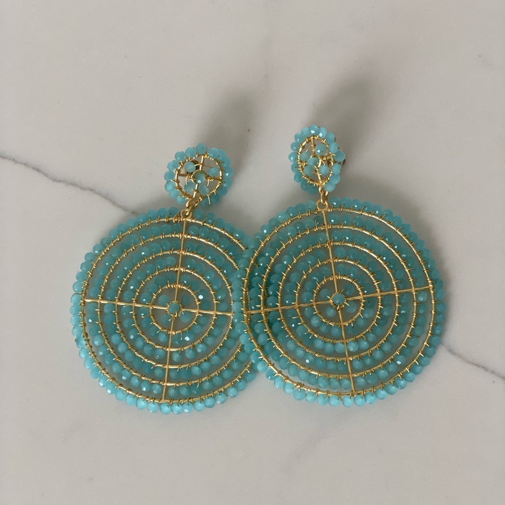 Lisi Lerch Disc Earrings - Light blue